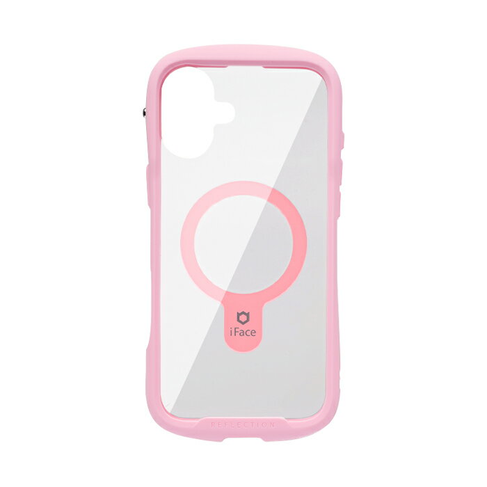 Hamee iPhone 16 Plus用 MagSynq強化ガラスクリアケース iFace Reflection（サクラピンク） 41-980156