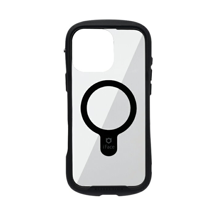 Hamee iPhone 16 Pro Max用 MagSynq強化ガラスクリアケース iFace Reflection（ブラック） 41-980163