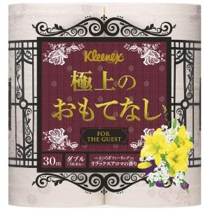 クリネックス　極上のおもてなし4ロール（ダブル） 日本製紙クレシア ゴクジヨウノオモテナシ4RW