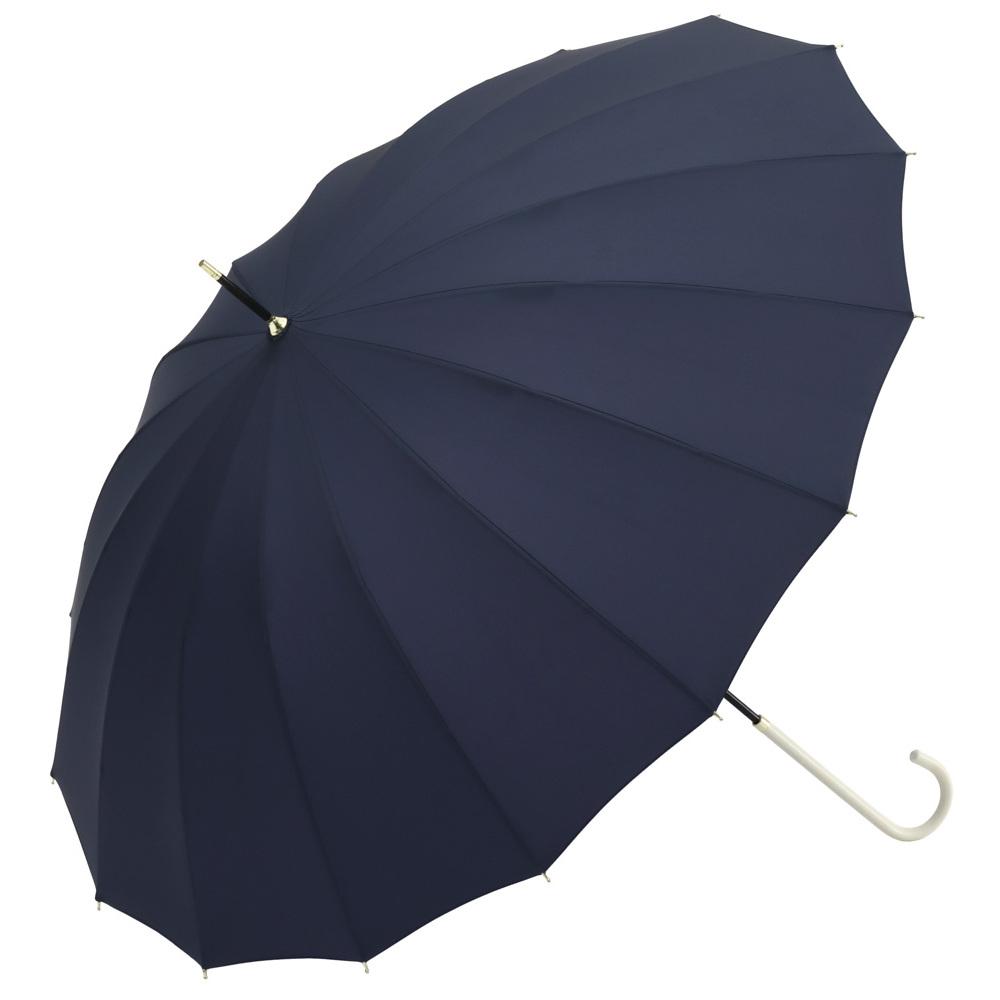 because(ビコーズ) 16フレーム 長傘(プレーンカラー/ネイビー) BF016628-1A-2J [BF0166281A2J]