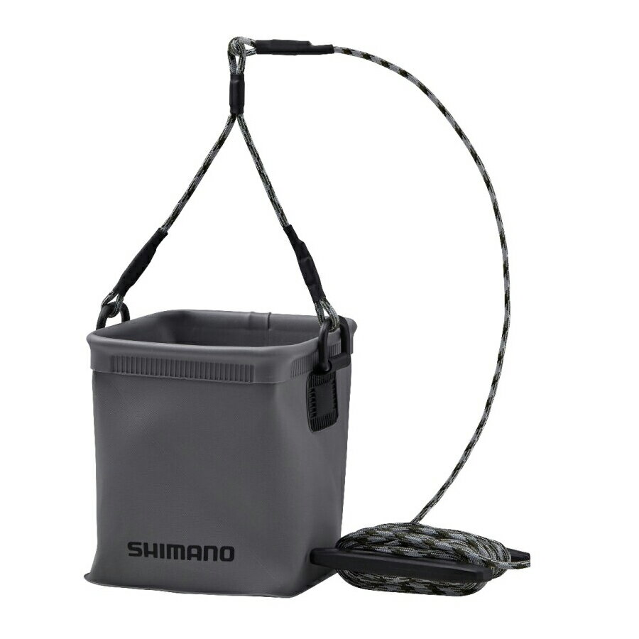 Rakuten - シマノ ポケッタブル水汲みバッカン (グレー) 8mロープ付き ポケッタブルミズクミバッカン(グレー) SHIMANO BK-002X
