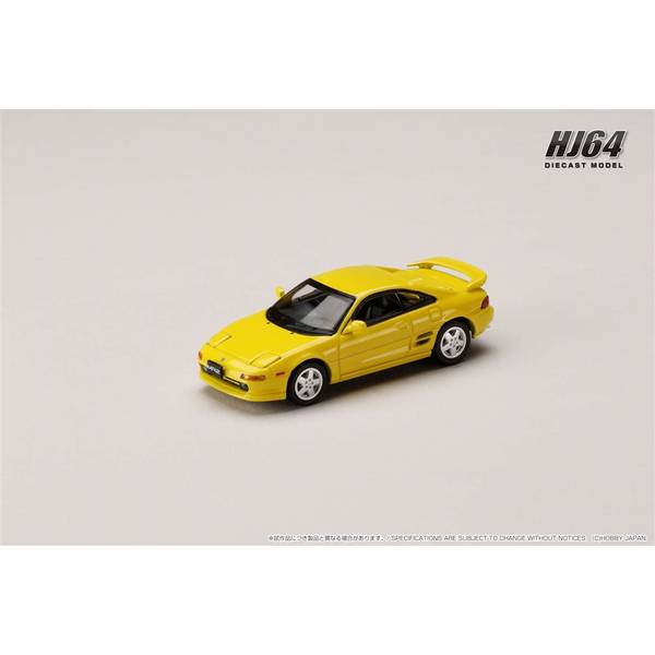 ホビージャパン 1/64 トヨタ MR2 (SW20) GT-S (1993) スーパーブライトイエロー【HJ643045Y】 ミニカー