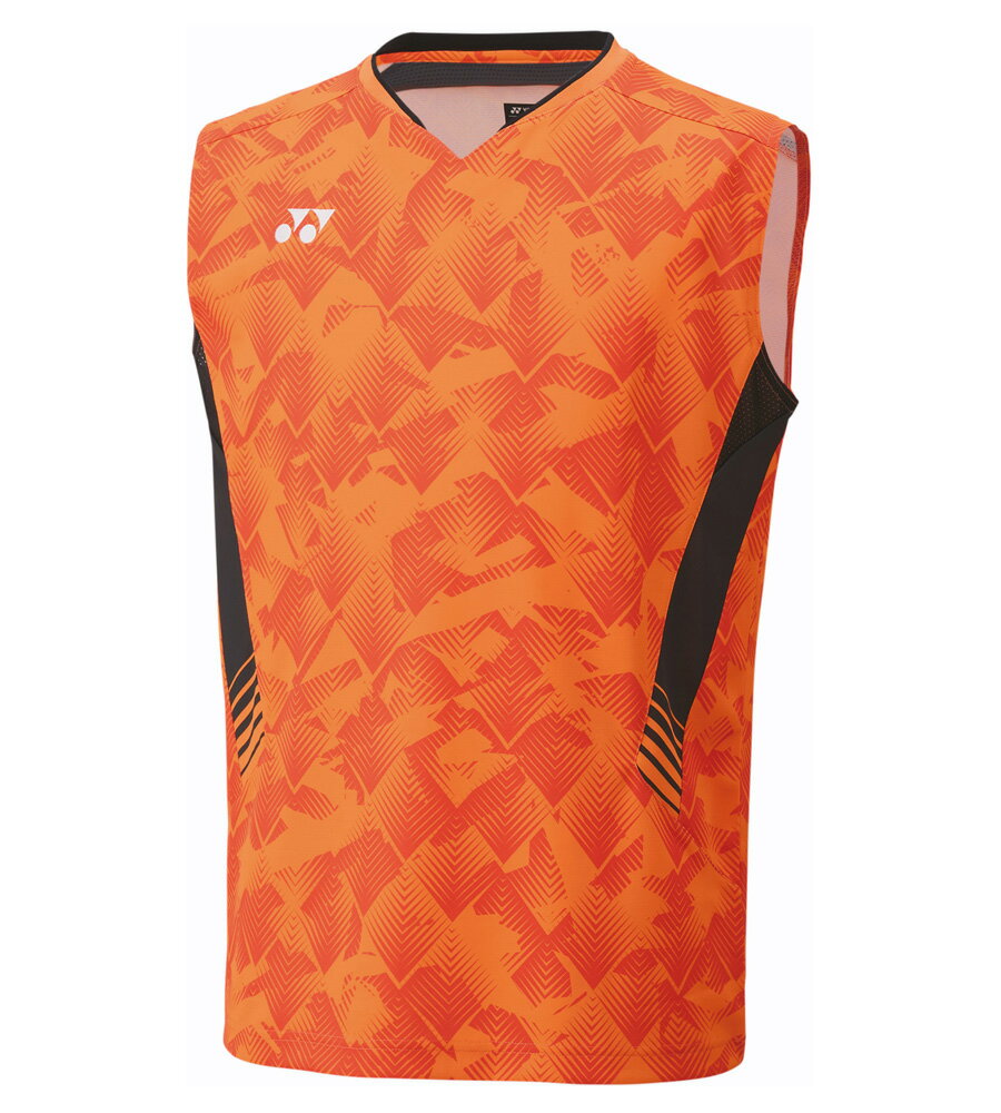 YO-10658-752-M ヨネックス メンズ ゲームシャツ(ノースリーブ)(ハイオレンジ・サイズ:M) YONEX