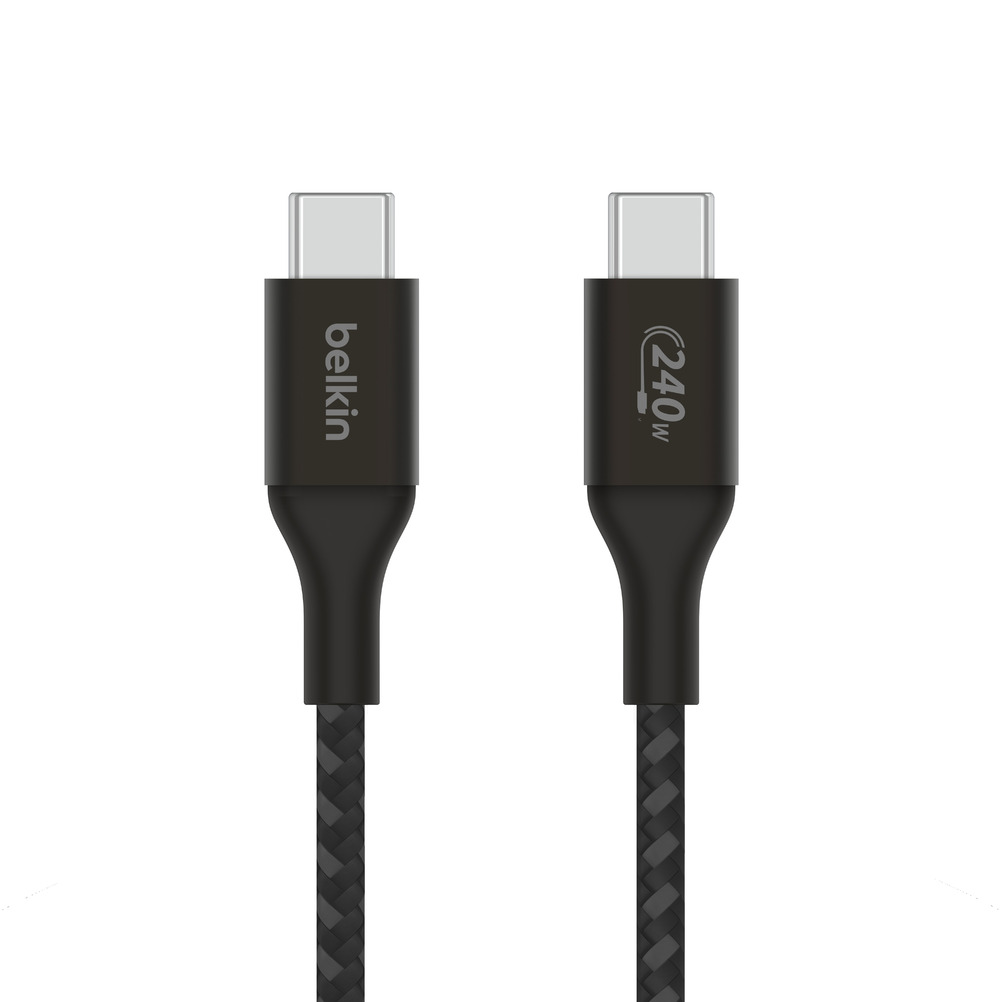 BELKIN BoostCharge 240W USB-C to USB-C 編組ケーブル 1m(ブラック) CAB015BT1MBK