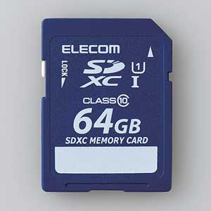 MF-FSD064GC10R エレコム SDXCメモリーカード 64GB class10 UHS-I