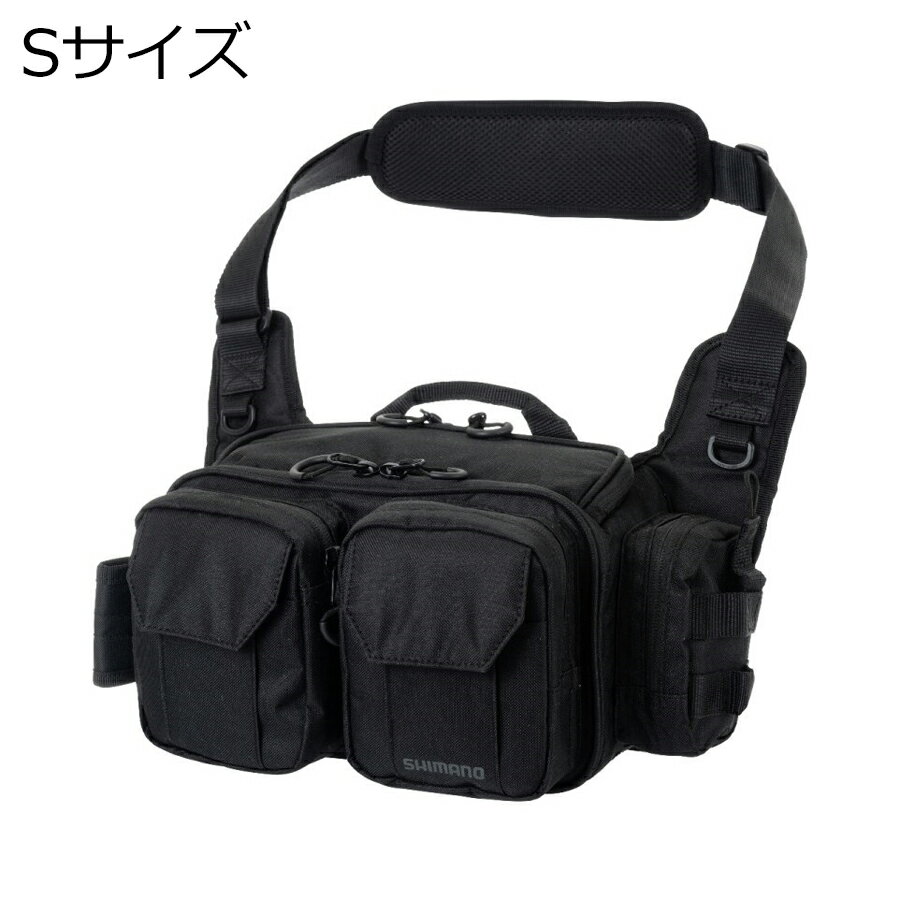 タフショルダーS(ブラック) シマノ タフショルダー Sサイズ (ブラック) SHIMANO BS-221W タックルバッグ ショルダーバッグ