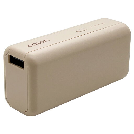 ラスタバナナ PD20W対応 Type-C1ポート/USB1ポート モバイルバッテリー+Type-Cケーブル 30cm 5000mAh CALON(トープ) RLI050C20W01TA ラスタバナナ PD20W対応 Type-C1ポート/USB1ポート モバイルバッテリー+Type-Cケーブル 30cm 5000mAh CALON(トープ) RLI050C20W01TA