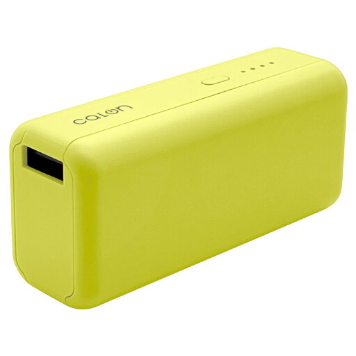 ラスタバナナ PD20W対応 Type-C1ポート/USB1ポート モバイルバッテリー+Type-Cケーブル 30cm 5000mAh CALON(ライムイエロー) RLI050C20W01LY ラスタバナナ PD20W対応 Type-C1ポート/USB1ポート モバイルバッテリー+Type-Cケーブル 30cm 5000mAh CALON(ライムイエロー) RLI050C20W01LY