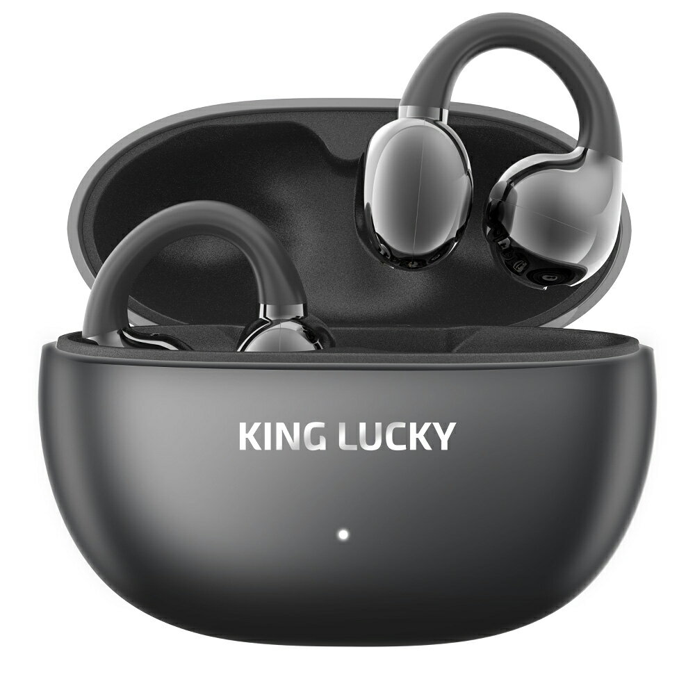 KINGLUCKY 完全ワイヤレスBluetoothオープンイヤー型イヤホン（ブラック） I239-ブラック i239