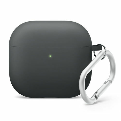 エラゴ AirPods4用 カラビナ付きシリコン・PCハイブリッドケース（ブラック） EL_AP4CSSCLG_BK elago L..