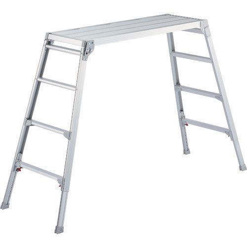 DRSW-1200C 長谷川工業 脚部伸縮式アルミ足場台 101〜124cm 天板幅広タイプ【他商品との同時購入不可】メーカー直送品(沖縄県・離島はお届け対象外となります) Hasegawa