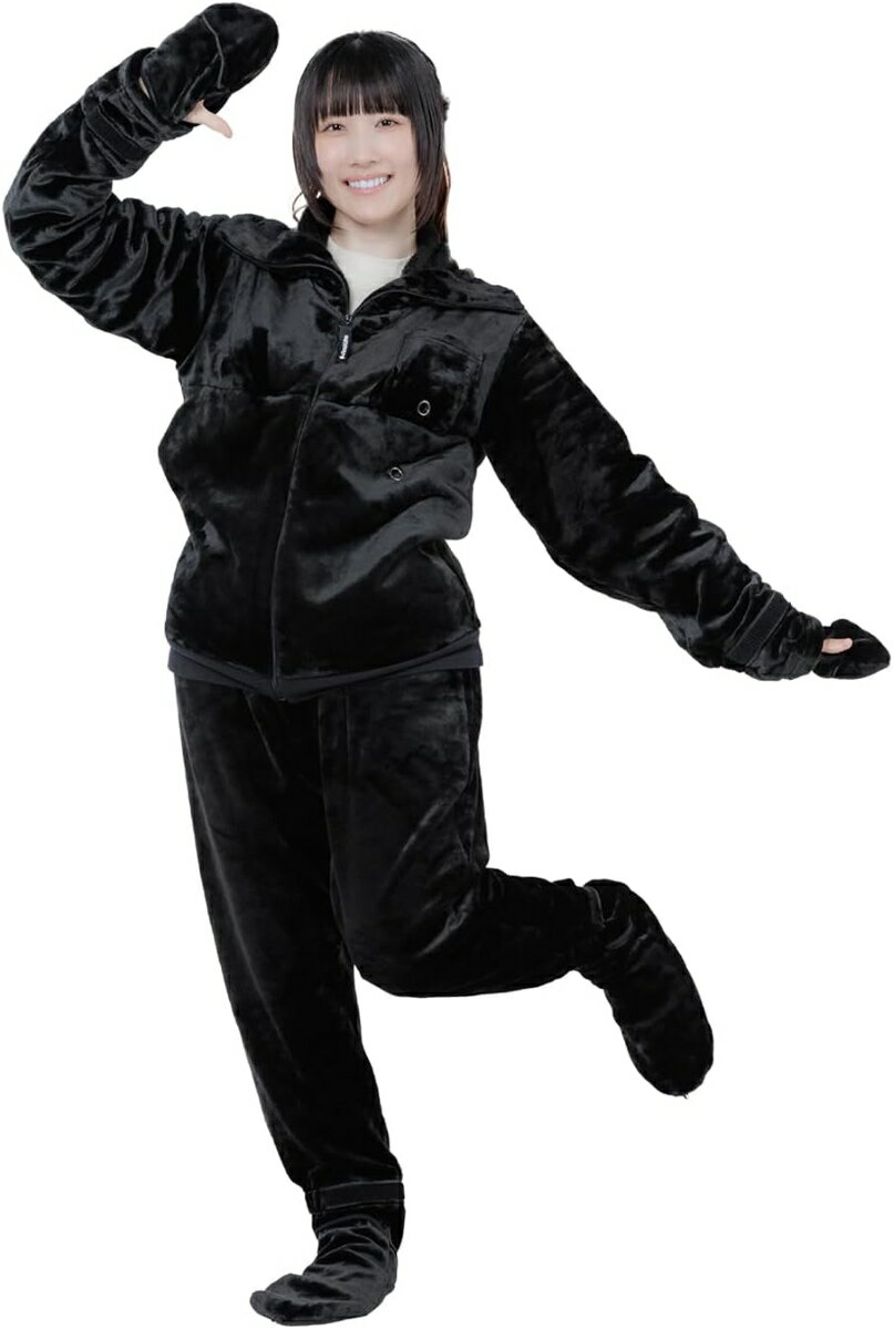 バウヒュッテ ゲーミング着る毛布 『ダメ着4SG』（ブラック・M） HFD-4SG25-M-BK Bauhutte DAMEGI 4SG 着る毛布 上下セパレートタイプ [HFD4SG25MBK]