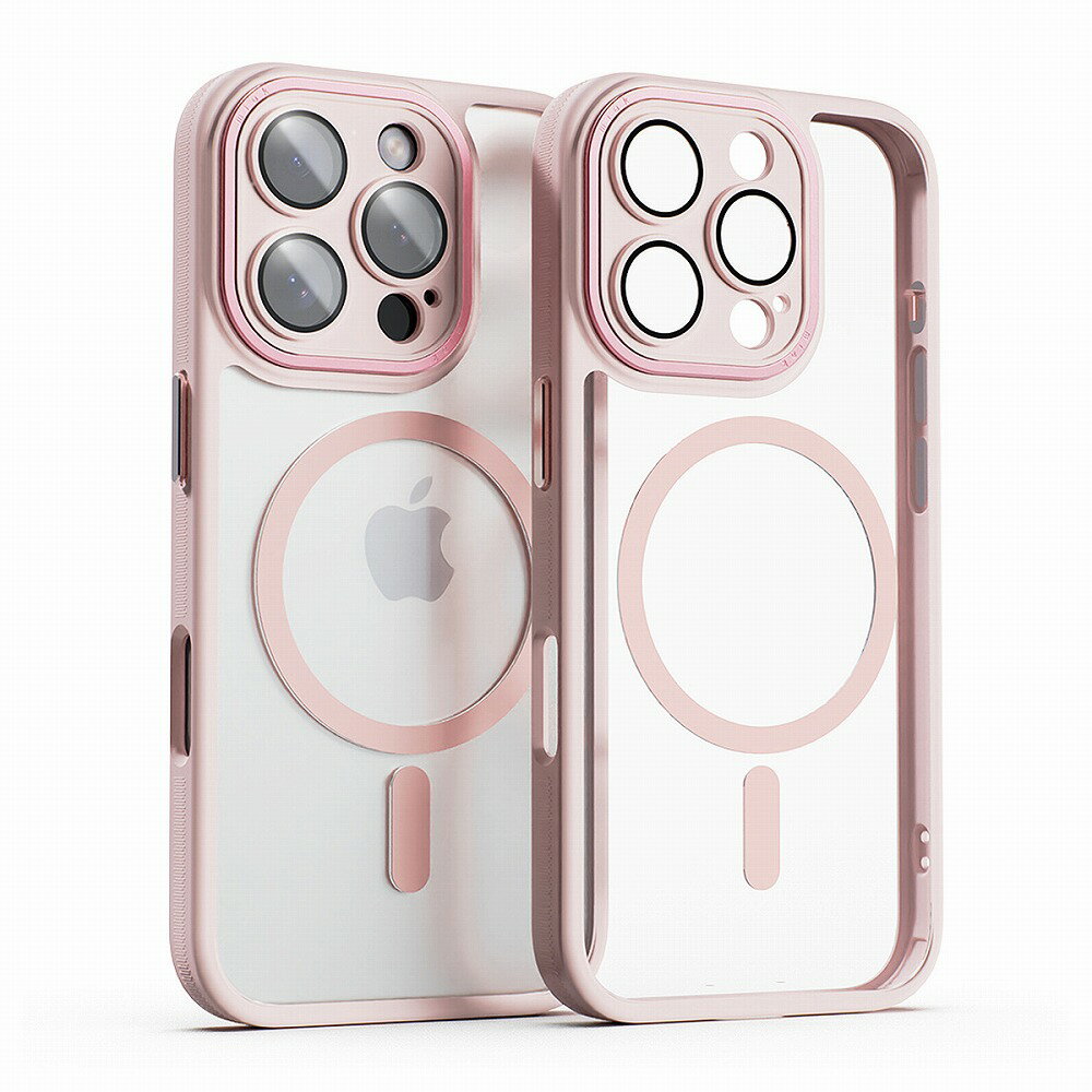 Rakuten - miak iPhone 16 Pro Max用 レンズガード一体型MagSafe対応クリアケース（ピンク） MA27199I16PM