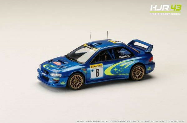 ホビージャパン 1/43 スバル インプレッサ No.6 1999 WRC ラリー・モンテカルロ 2位 J.カンクネン/J.レポ【HJR431004B】 ミニカー