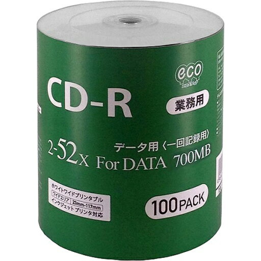 マグラボ データ用52倍速対応 CD-R 100枚パック700MB ホワイトプリンタブル CR80GP100_BULK マグラボ データ用52倍速対応 CD-R 100枚パック700MB ホワイトプリンタブル CR80GP100_BULK
