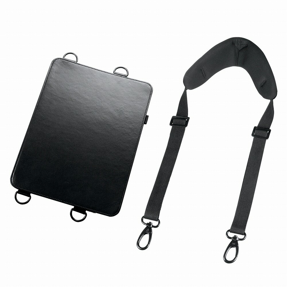 サンワサプライ iPad Pro 13インチ（M4/2024）用 スタンド・ベルト付きケース PDA-IPAD2012BK