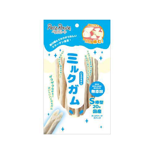 口香糖 - 犬用おやつ ミルクガムS 棒型 20本 ペッツルート ミルクガムSボウガタ20ホン