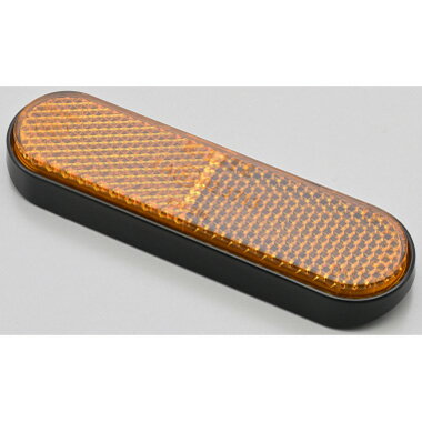 デイトナ ユニバーサルリフレクター ラウンドコーナー 両面テープ貼付/アンバー フォークマウント 48498 DAYTONA