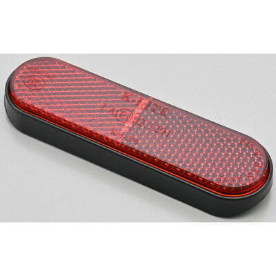 デイトナ ユニバーサルリフレクター ラウンドコーナー 両面テープ貼付/レッド フォークマウント 48499 DAYTONA