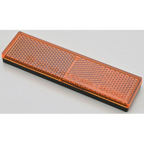 デイトナ ユニバーサルリフレクター レクタングル 両面テープ貼付/アンバー フォークマウント M 48502 DAYTONA