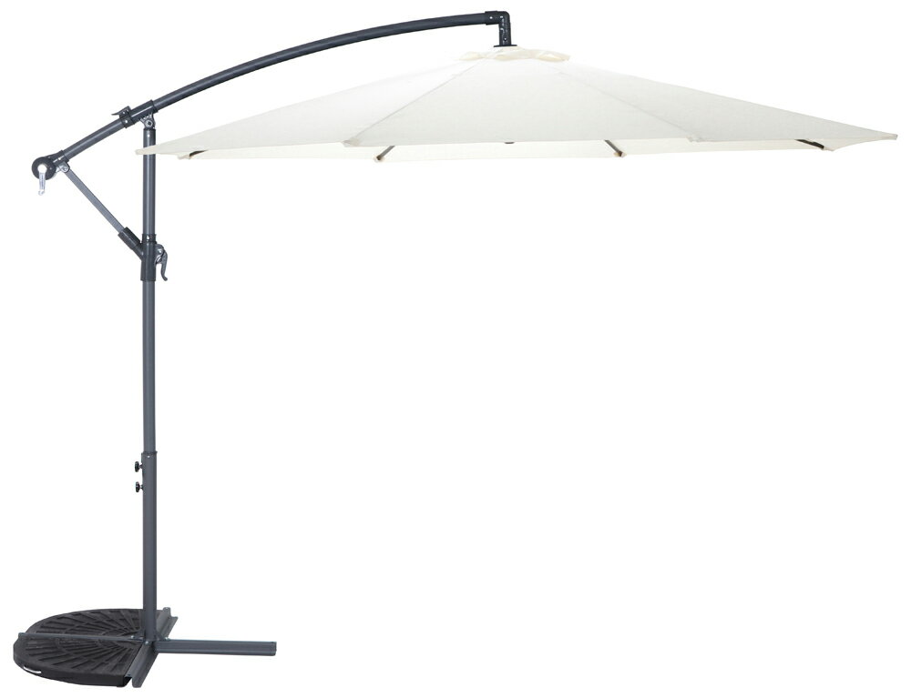 37917 不二貿易 ハンギングパラソル2 36996（アイボリー）