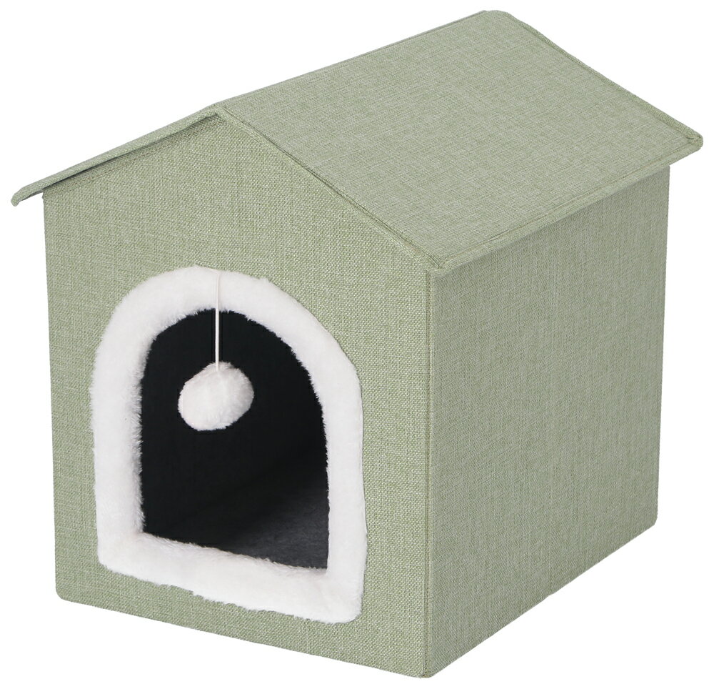 不二貿易 ペットハウス 三角屋根 Sサイズ（グリーン） 53715 [53715フジボウエキ]