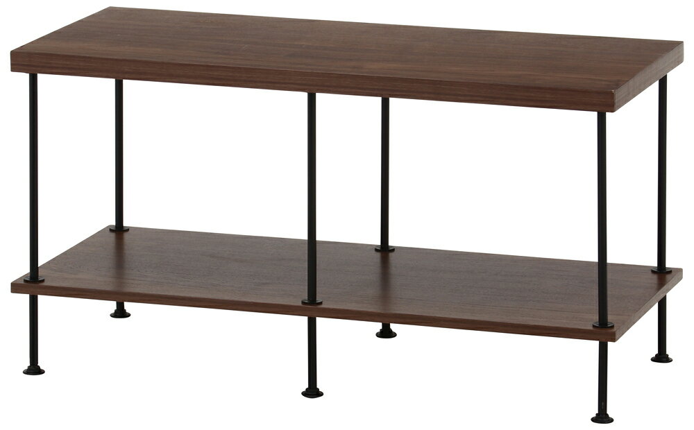 不二貿易 EZBOツイストロック TV台90幅（ミディアムブラウン） 71882