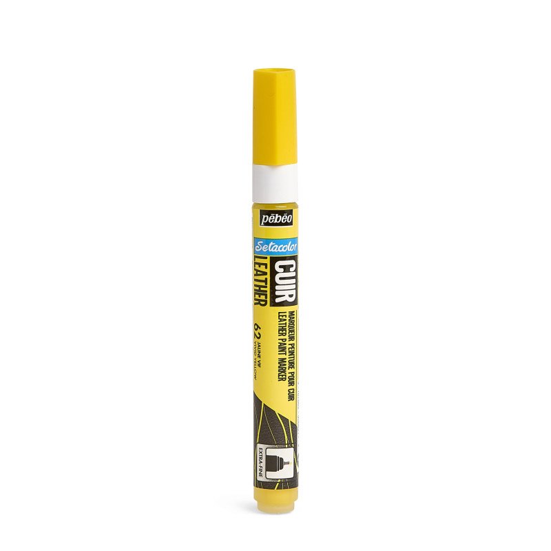 ペベオ セタカラーレザー(革用) レザーマーカー マット色 NO.62 ビビットイエロー 295662 pebeo VIVID YELLOW