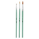 952309 ペベオ クラフト化繊筆 丸筆3本セット(000号/2号/6号) 短軸 pebeo Pouch of short-sleeved brushes i...