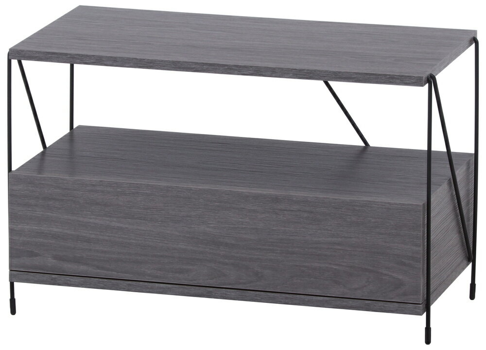 不二貿易 EZBOワイヤー TVラック（グレー） 77569 幅610×奥行310×高さ387mm