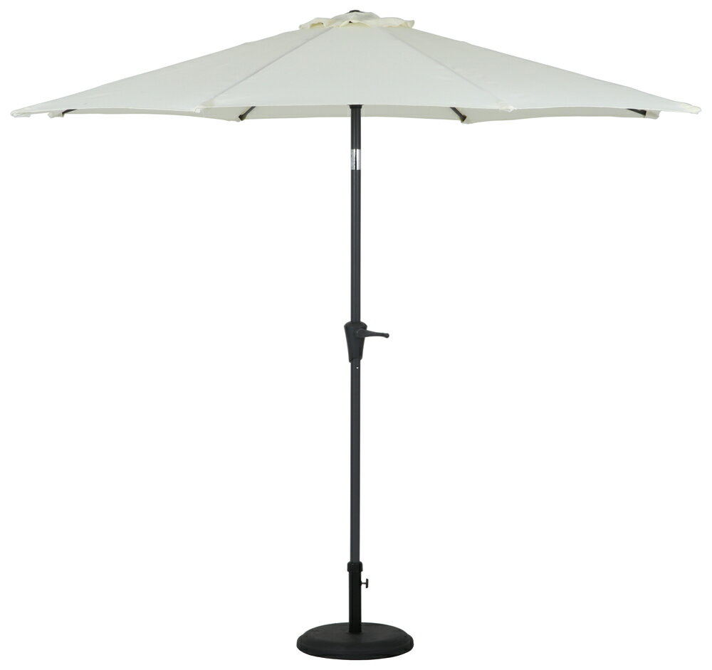不二貿易 アルミパラソル 270cm（アイボリー） 85185