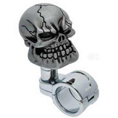 ジェットイノウエ スカルハンドルスピンナー 取付ハンドルサイズ26〜32mm シルバー 506187 JET Inoue