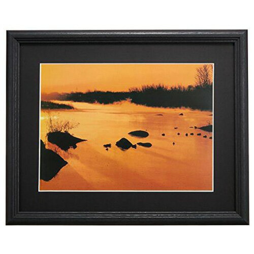 フジカラー 木製額縁 YM-3 A4（ブラック）（前面板-ガラス） YM-3 A4 ブラツク FUJICOLOR