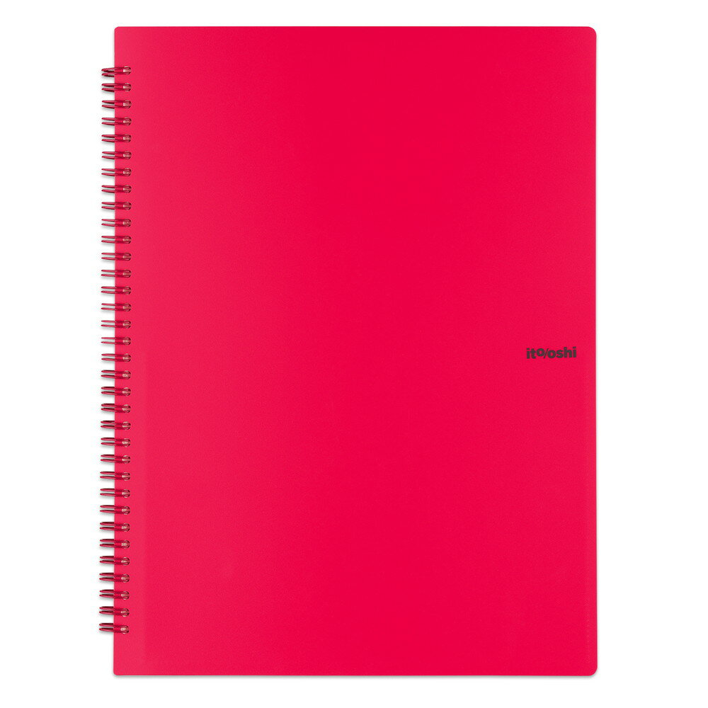 プラス ito/oshi イトオシ 推し活 ツインリング型ファイル A4クリアホルダー収納 1ポケット（レッド） ..