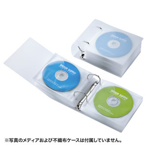 サンワサプライ CD・DVDリング式ファイルケース（36枚収納・クリア） FCD-RG36CLN