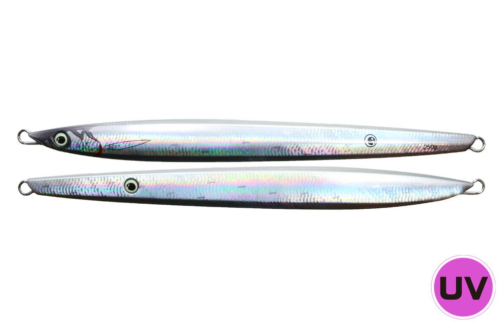 issei 海太郎 ネコメタルロング 250g (#052 UVシルバー) ネコメタルロング250G#052 一誠 メタルジグ