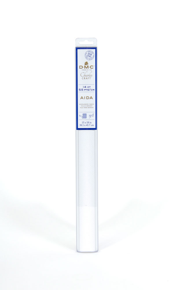 DMC カットクロス アイーダ 14カウント・55目(38.1×45.7cm・ホワイト) GD1436BX_BLANC