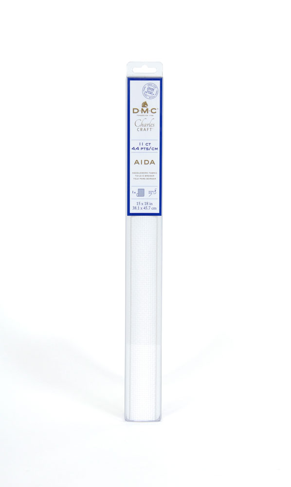 DMC カットクロス アイーダ 11カウント・44目(38.1×45.7cm・ホワイト) GD1136BX_BLANC