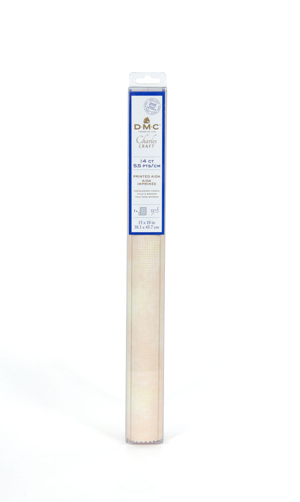 DMC クロスステッチ布 プリントアイーダ 14カウント・55目(38.1×45.7cm・砂浜) GD1436_3855