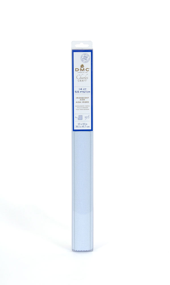 DMC 刺繍布 玉虫アイーダ 14カウント・55目(38.1×45.7cm・ブルー系) GD1443BX_800