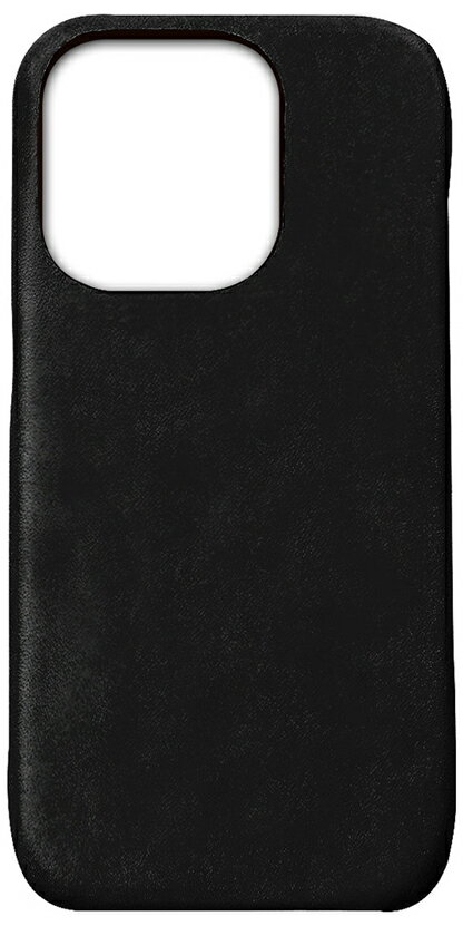 abbi iPhone 16 Pro用 LISCIO イタリアンレザー MagSafe対応バックカバー（ブラック） ABS27317I16PR