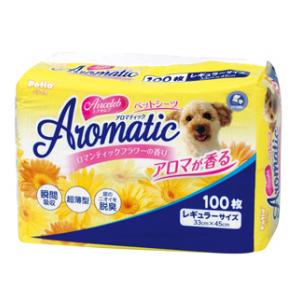 ペット用品　犬猫用 Petio エアセレブ アロマティック ペットシーツ レギュラー 100枚 ペティオ エアセレブアロマシ-ツR100マイ