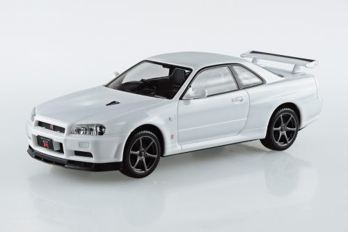 アオシマ 1/32 楽プラ スナップキット No.12-WH ニッサン R34 スカイライン GT-R(ホワイト)【00452】 プラモデル