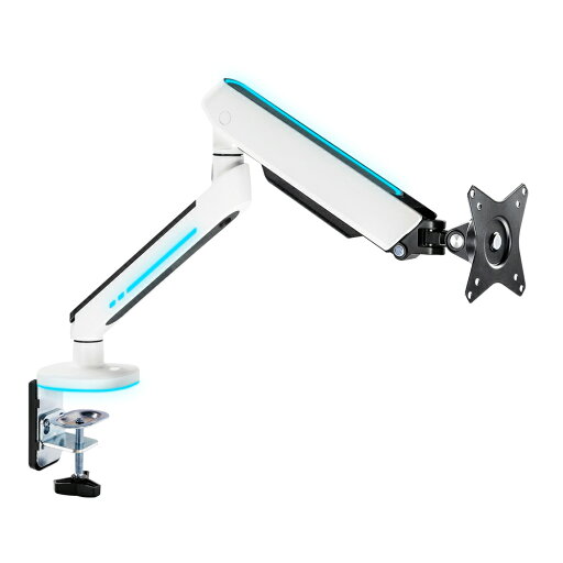 グリーンハウス メカニカルスプリング式 LED付きゲーミングモニターアーム GH-GAMB1-WH グリーンハウス メカニカルスプリング式 LED付きゲーミングモニターアーム GH-GAMB1-WH