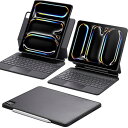 ESR iPad Pro 13インチ M4(2024)用 取り外し可能マグネット式カバー Rebound Magnetic Keyboard Case 360(...