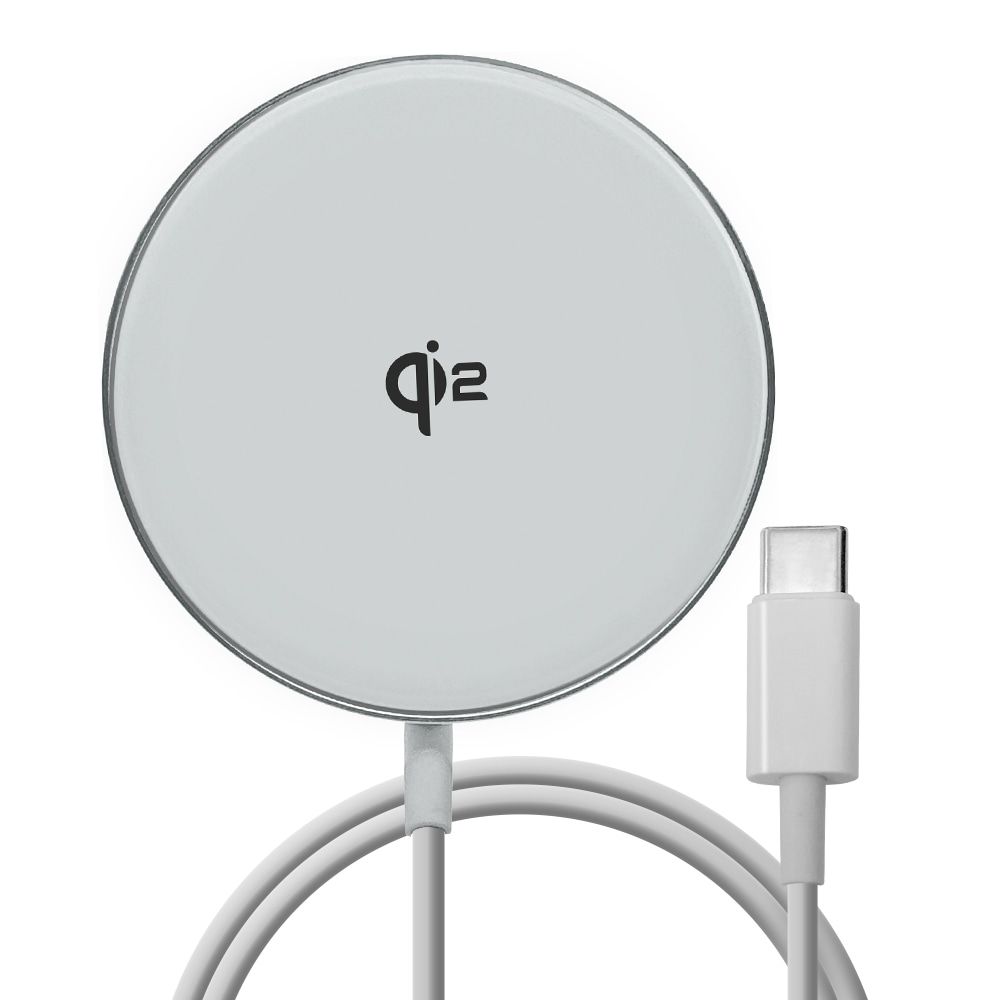 ラスタバナナ Qi2対応 TYPE-Cケーブル直付ワイヤレスチャージャー 15W 1.5m（シルバー） R15WCC15W03SV