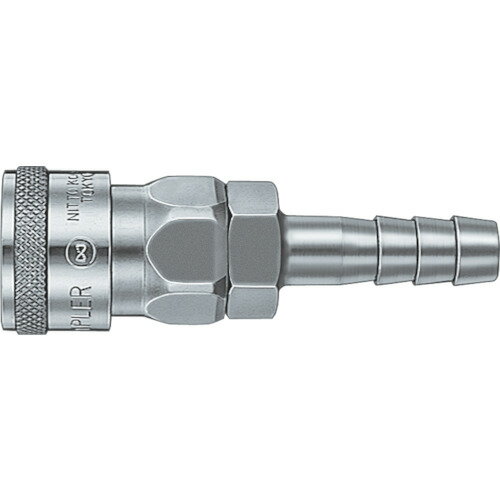 日東工器 ハイカプラ SH型(ホース取付用ソケット) 相手側ホースサイズ1/4インチ 鋼鉄製(全長72.5mm) 20SH(STEEL) 低圧用・汎用型空気配管用 低圧用・汎用型空気配管用