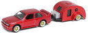 Maisto 1/64 1988 BMW 3シリーズ M3 /トラベラー トレーラー レッド【MS15368BM】 ミニカー