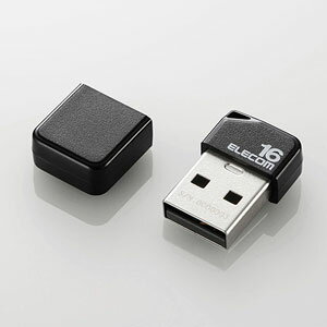 エレコム 小型USB2.0メモリ 16GB ブラック MF-SU2B16GBK