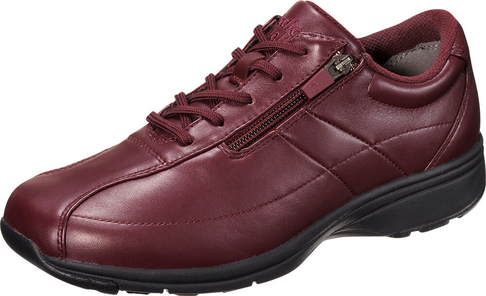 アサヒメディカルウォーク レディース ウォーキングシューズ メディカルウォーク LF（ワイン・サイズ：23.5cm） LF-ワイン-235 KV77072